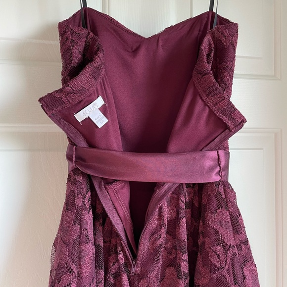 dELiA*s Maroon Lace Ribbon Belt Dress - Picture 5 of 6